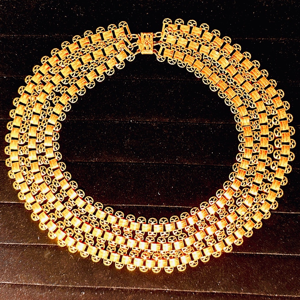 Victorian Book Chain Style 3 Strand Necklace
